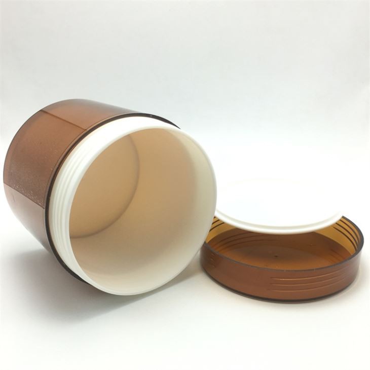 Amber Plastic Cream Jar