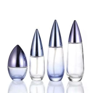 Botol Kosmetik Kaca dengan topi yang indah